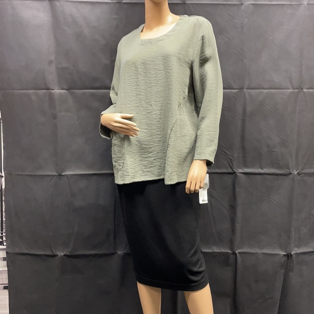 Lulu-B Green Comfy Flowy Blouse - Picture 3 of 8